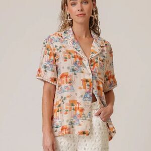 Line and Dot Payton Tropical Shirt‎ Size XS